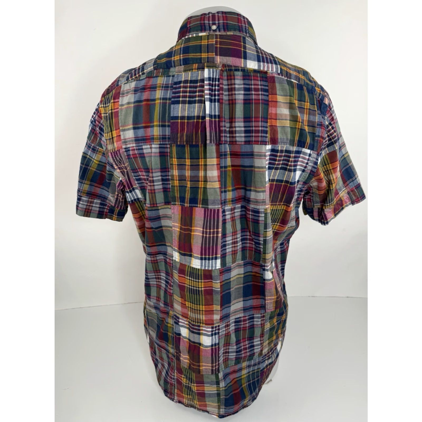 Ralph Lauren Ralph Lauren - Bleeding Madras PATCHWORK Colorful Mens L Shirt M / L Button-Up Short Sleeve Size US L / EU 52-54 / 3 - 3 Thumbnail