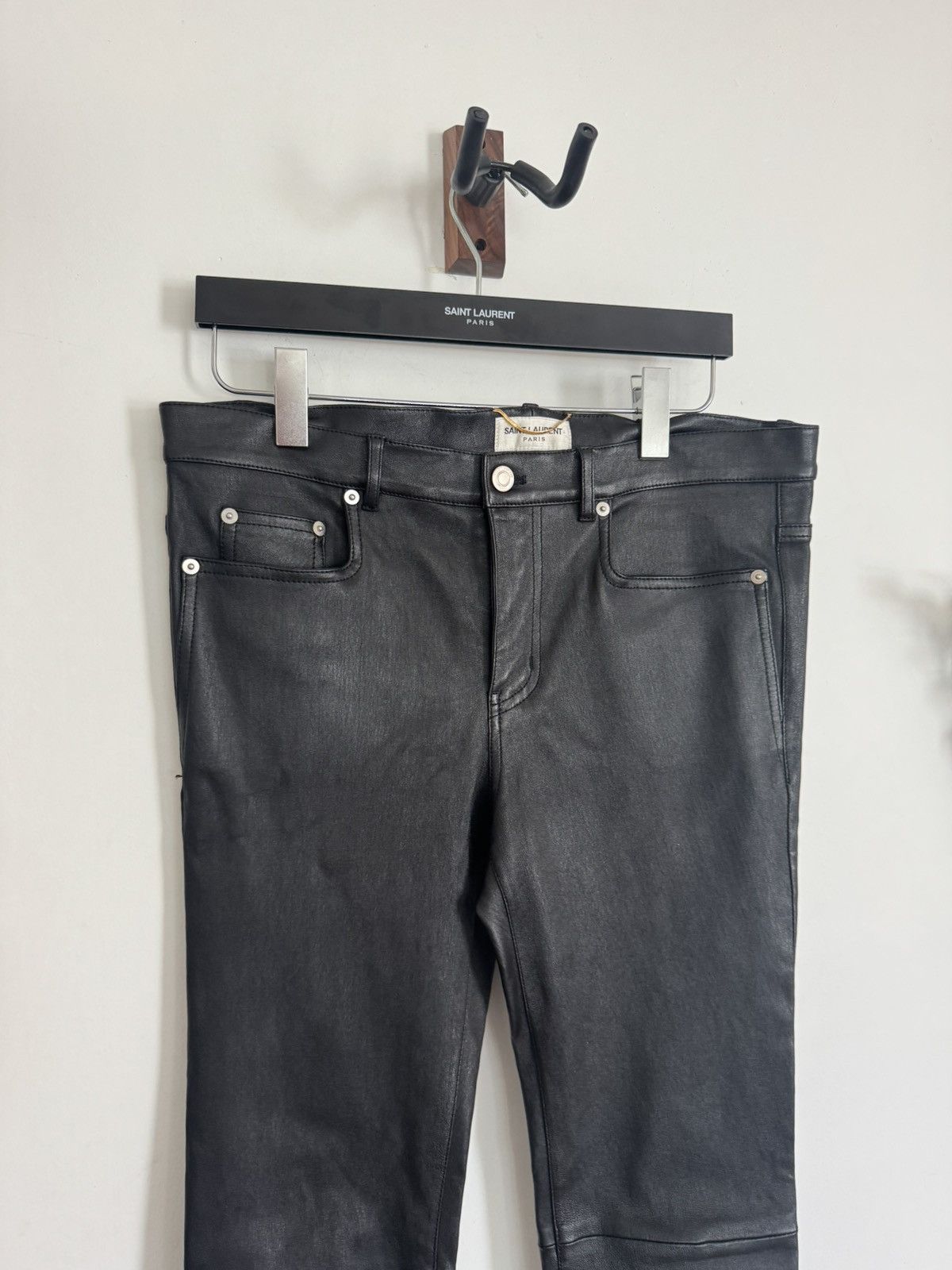 Saint Laurent Paris Lamb Leather Skinny Pants Size US 31 - 4 Thumbnail