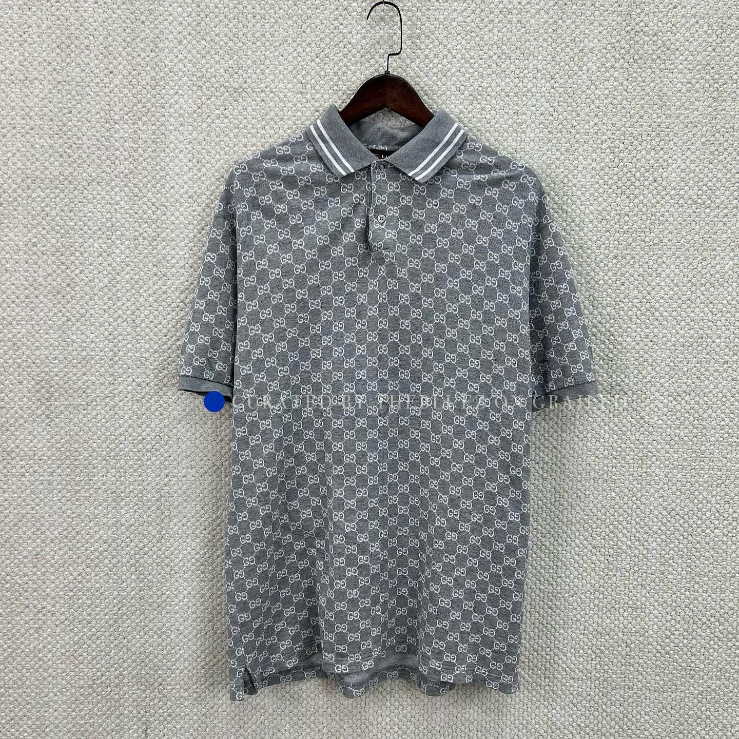 Gucci GG Monogram Polo in Gray Size US L / EU 52-54 / 3 - 1 Thumbnail