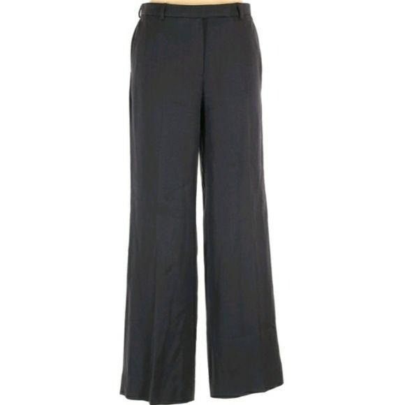 Armani Collezioni Dress Pants 6 Gray Flat Front High-rise St