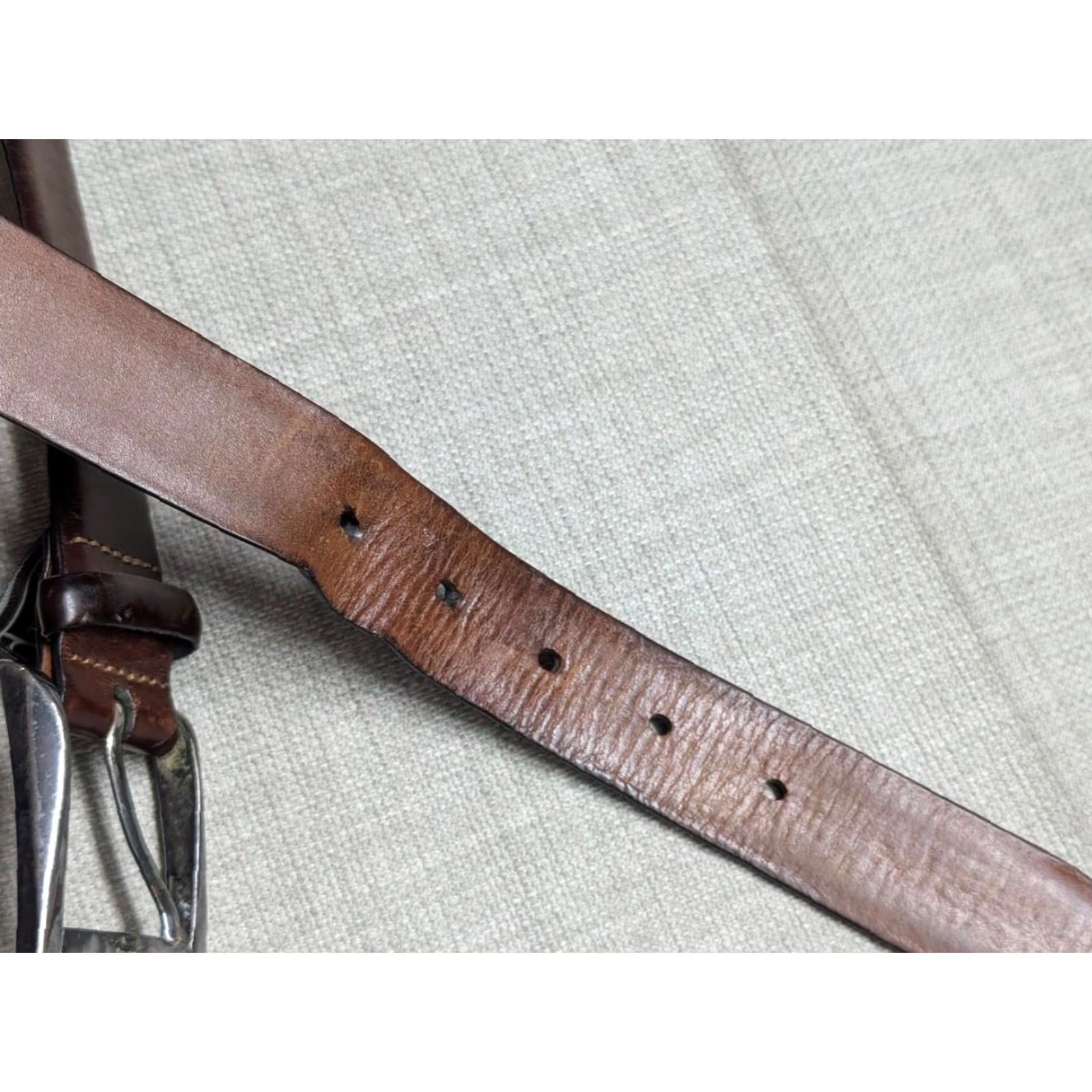 Vintage VINTAGE Trafalgar belt 40 brown leather dress belt Mens, 1-1/8" adult 40 brown Corttina leather belt Size 40 - 5 Thumbnail
