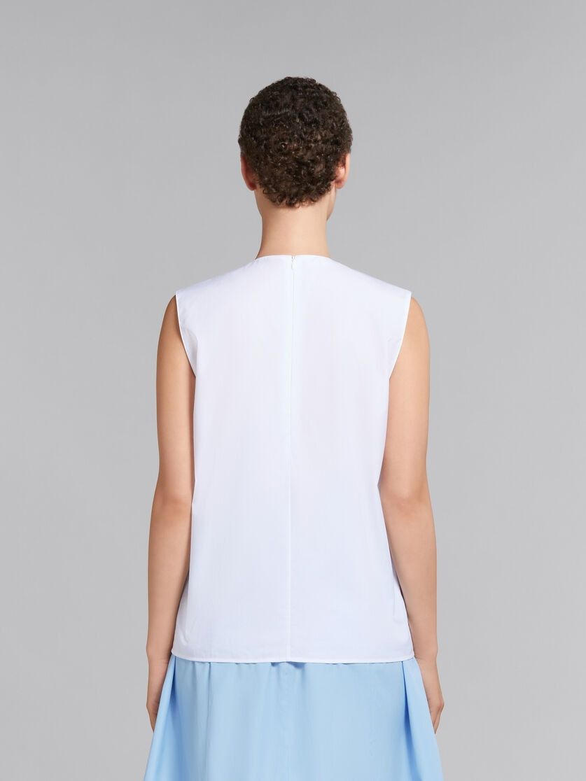 o1w1db11125 Poplin Sleeveless Shirt in White
