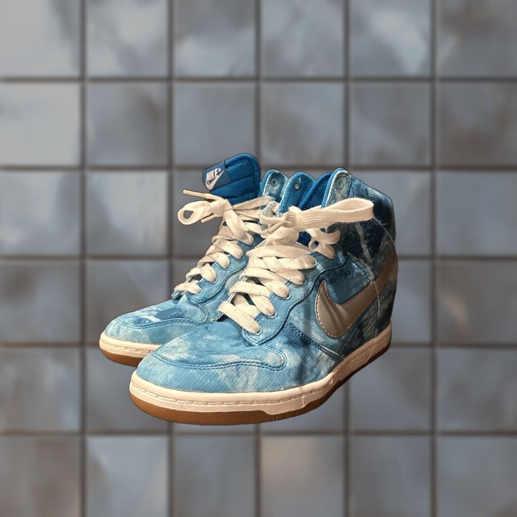 Nike Nike Dunk Sky Hi Print Clearwater Women's US Size 8.5 Hidden Wedge Sneakers Size US 6 / IT 36 - 1 Thumbnail