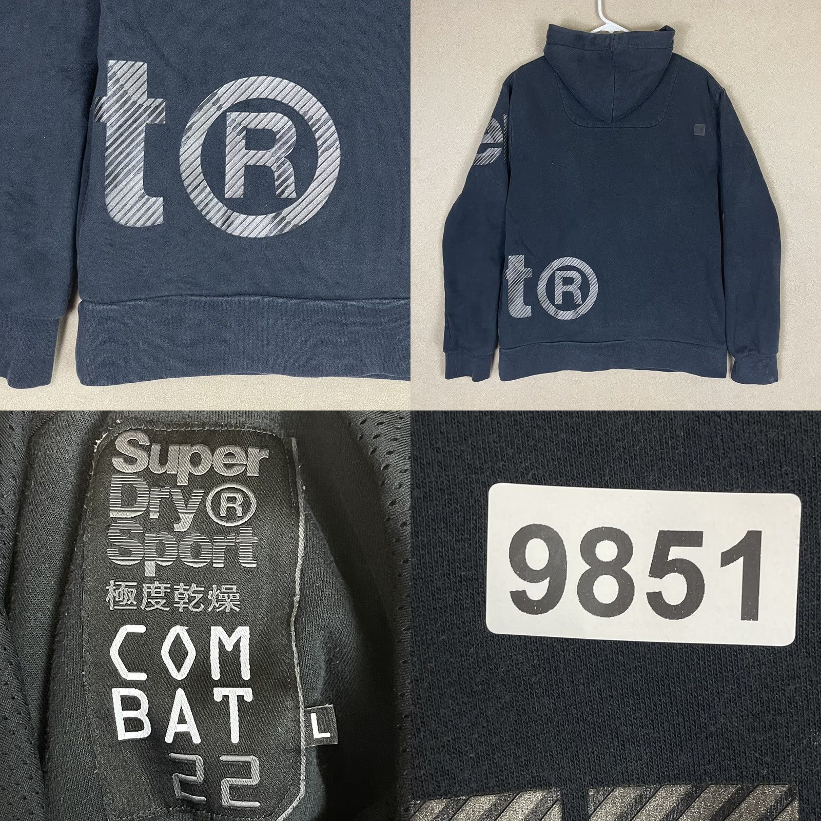 Superdry Superdry Sport Combat 22 Mens L Hoodie Sweatshirt Black Graphic Print Logo Size US L / EU 52-54 / 3 - 9 Thumbnail