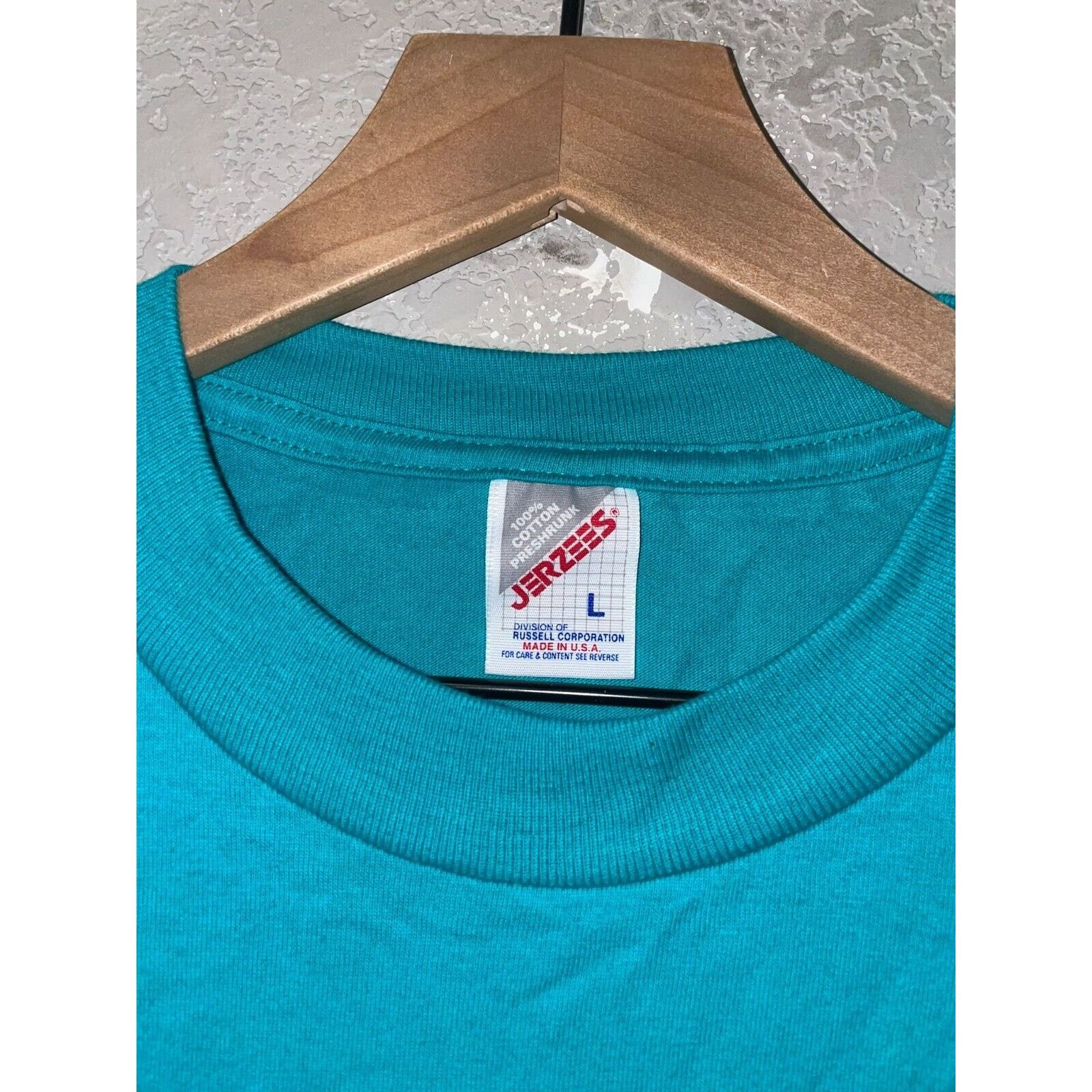Jerzees Vintage Grand Teton Shirt Teal Tee Stained VTG 90s Large Size US L / EU 52-54 / 3 - 5 Thumbnail