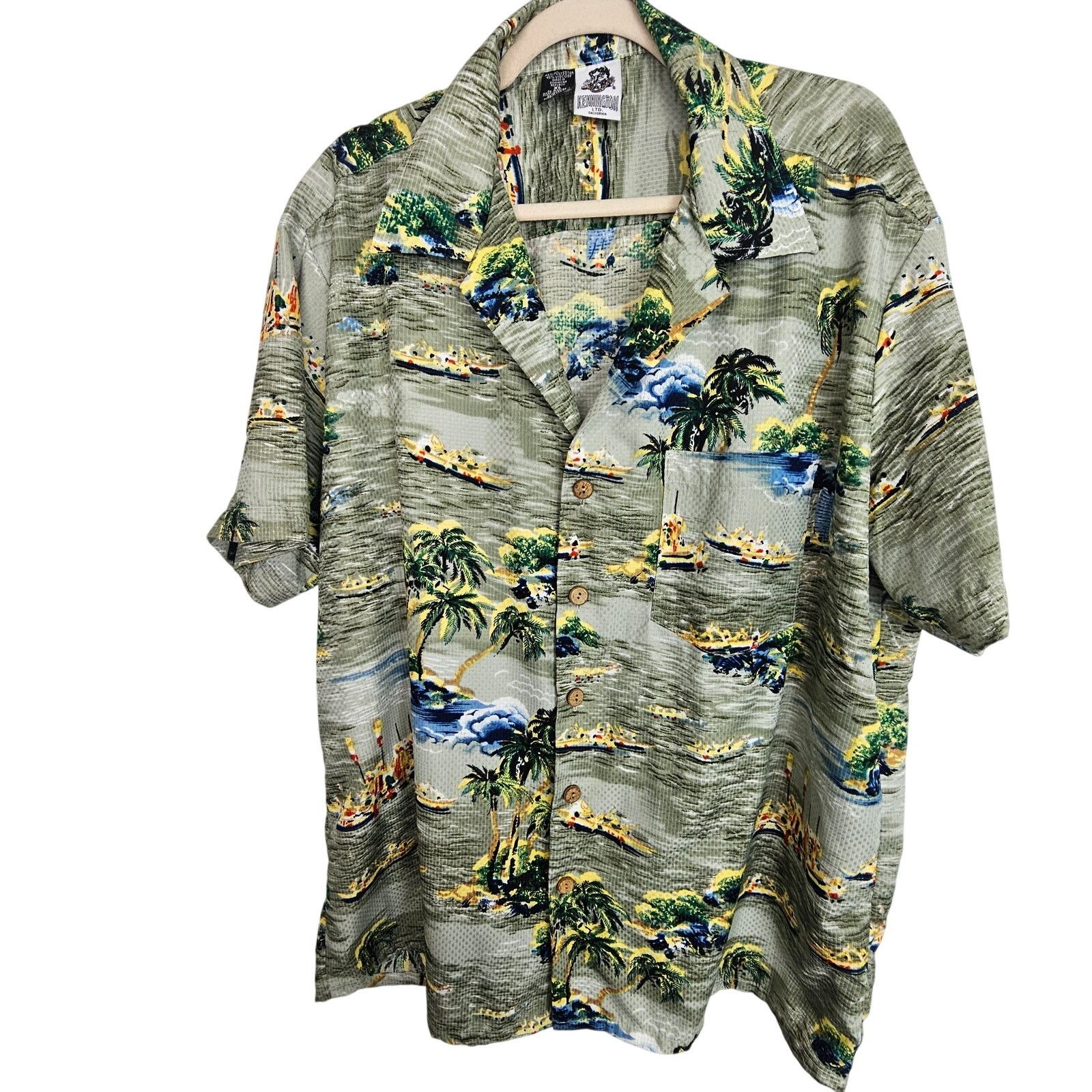 Kennington Ltd. Vintage Kennington Mens Canoe Print Hawaiian Shirt XL Gorp Size US XL / EU 56 / 4 - 1 Thumbnail