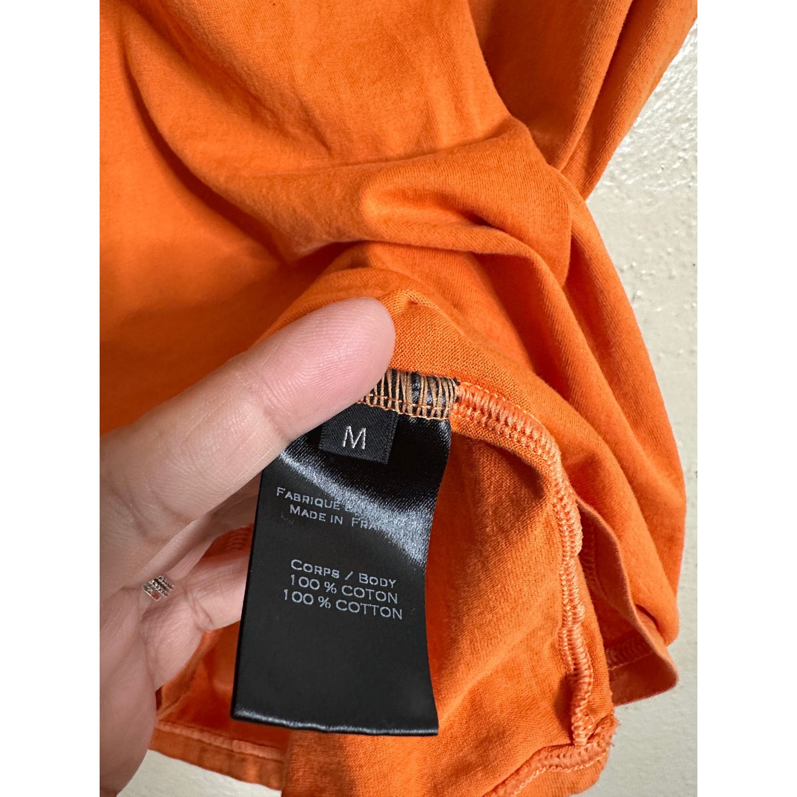 Balmain Balmain Paris ORange Cotton Logo T-shirt Mens Medium Size US M / EU 48-50 / 2 - 9 Thumbnail