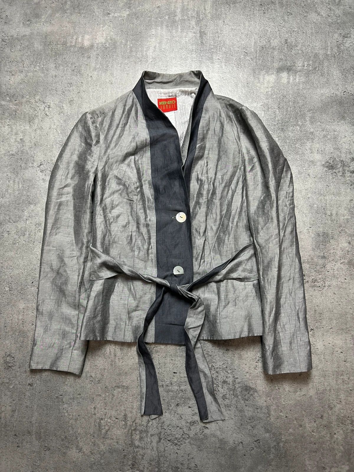 Kenzo Light Kenzo jungle linen and silk blazer Size M / US 6-8 / IT 42-44 - 1 Thumbnail
