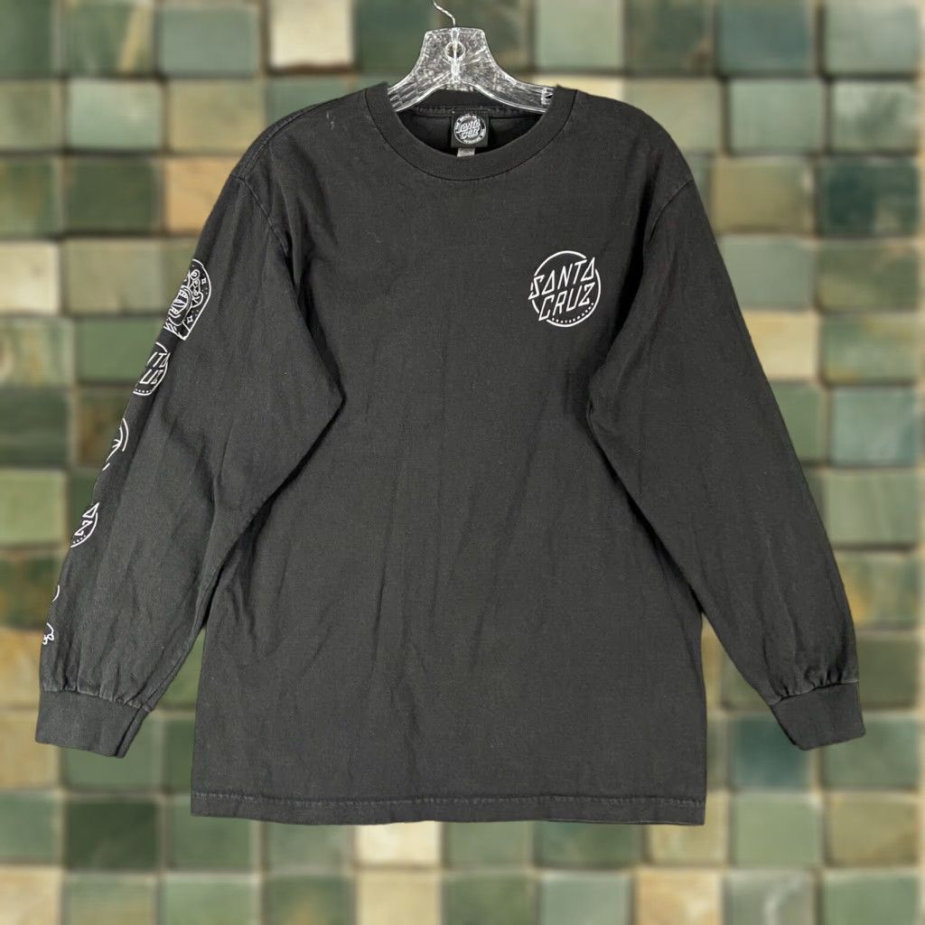 Vintage Santa Cruz Black Graphic Tee Long Sleeve Men’s M Size US M / EU 48-50 / 2 - 1 Thumbnail