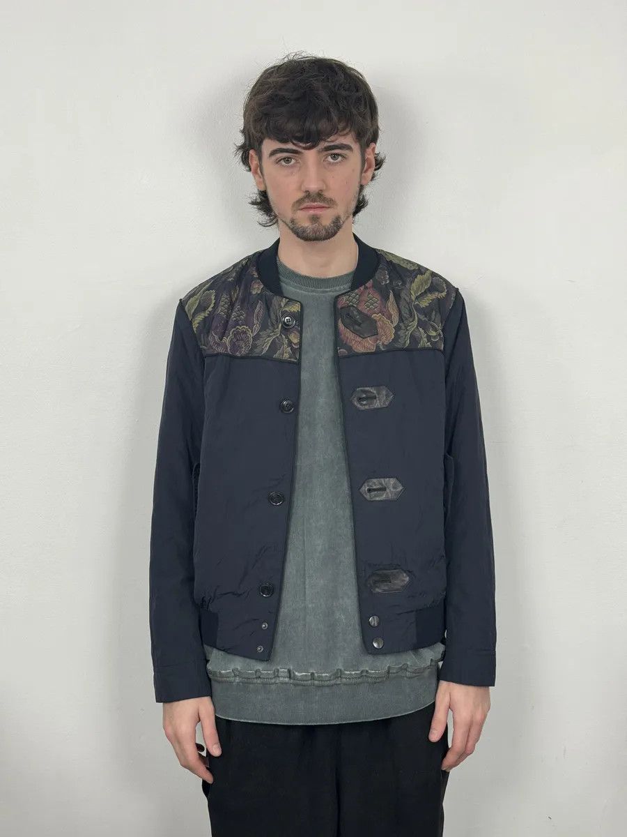 Dries Van Noten SS2014 Dries Van Noten Navy Floral Flowers Buttoned Jacket Size US S / EU 44-46 / 1 - 3 Thumbnail