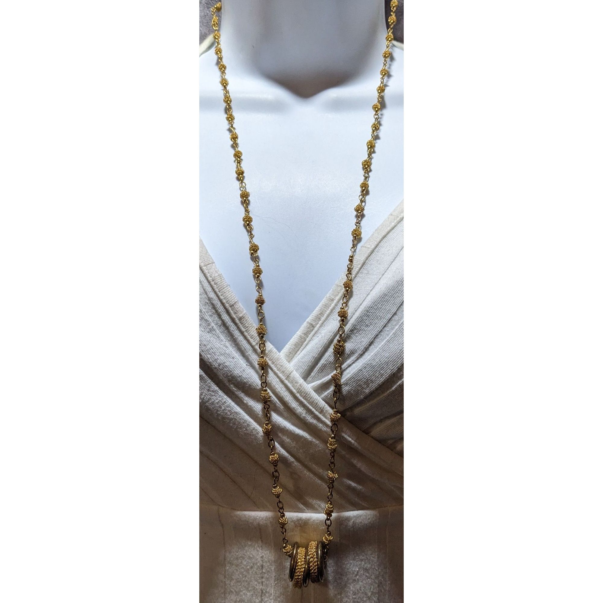 Other Bright Abstract Beaded Gold And Silver Necklace Size ONE SIZE - 6 Thumbnail