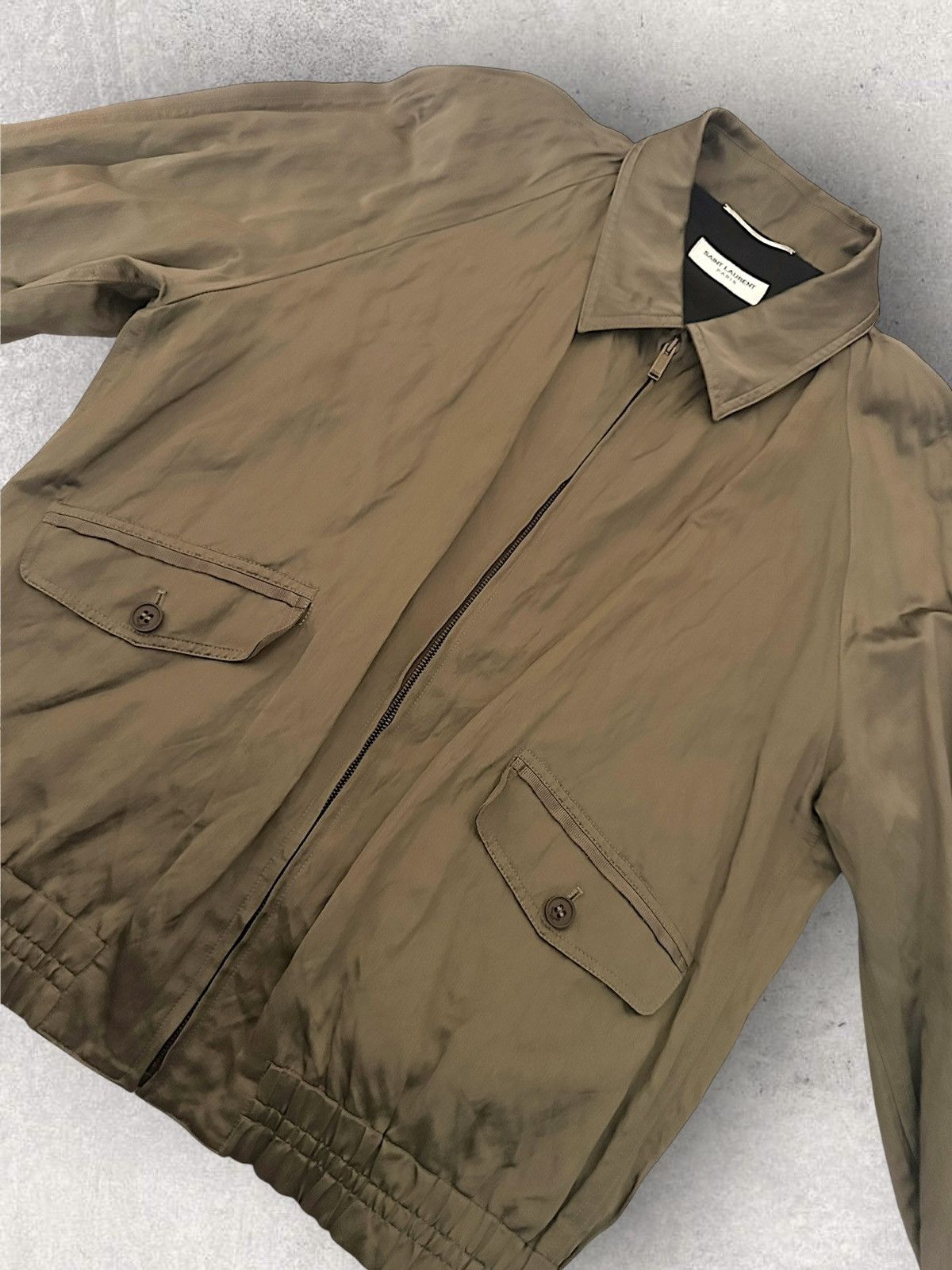 Saint Laurent Paris Saint Laurent Crinkled Satin Jacket Size US M / EU 48-50 / 2 - 3 Thumbnail