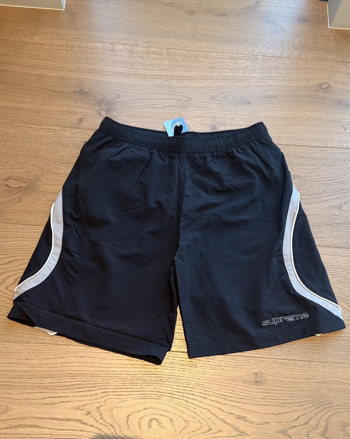 Supreme Supreme black and white stripe Work shorts | Grailed