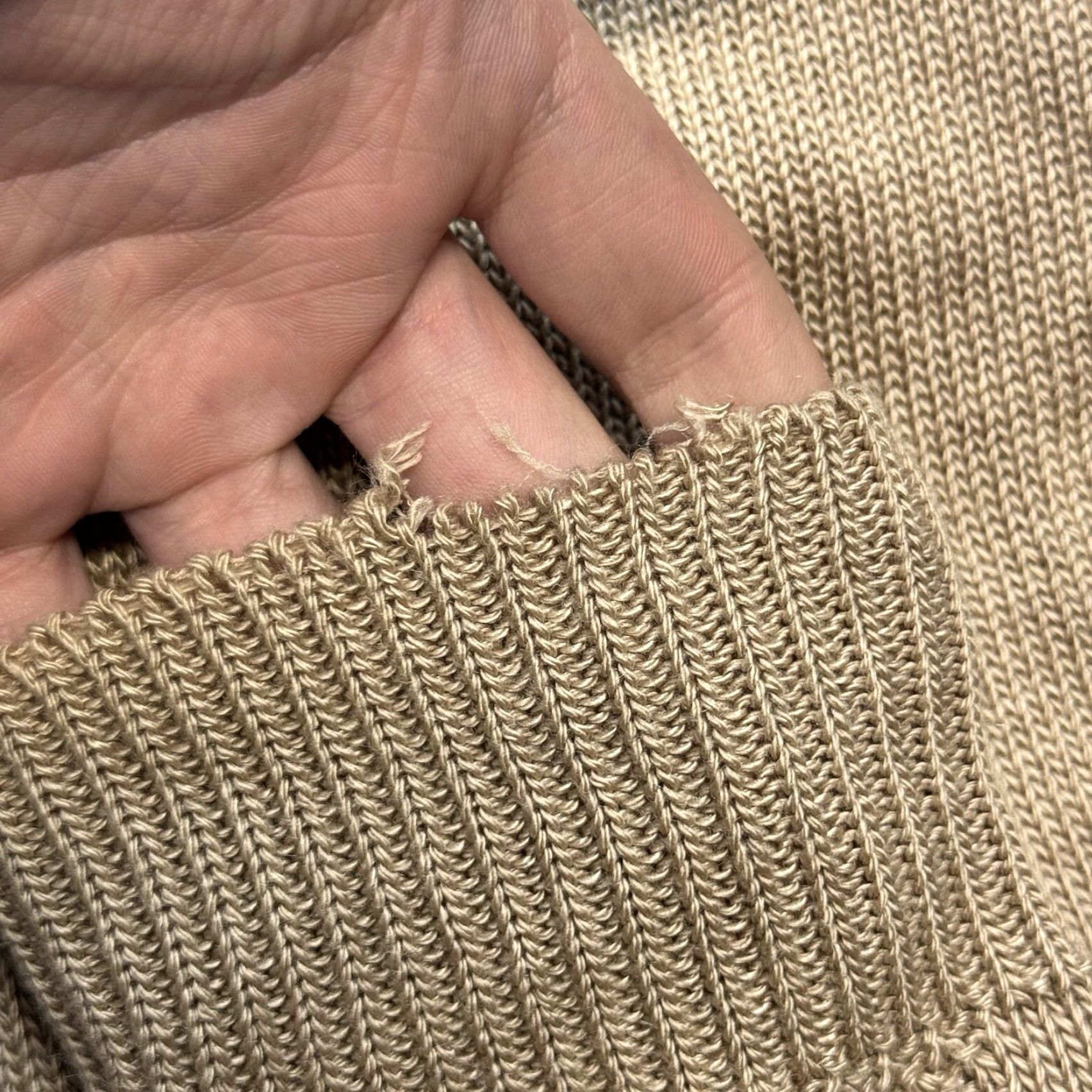 Vintage VTG 80S COLLEGE POINT WOMENS GEOMETRIC MOCK NECK KHAKI SWEATER ACRYLIC USA S/M (But must be rearranged, no extra text). Size S / US 4 / IT 40 - 5 Thumbnail