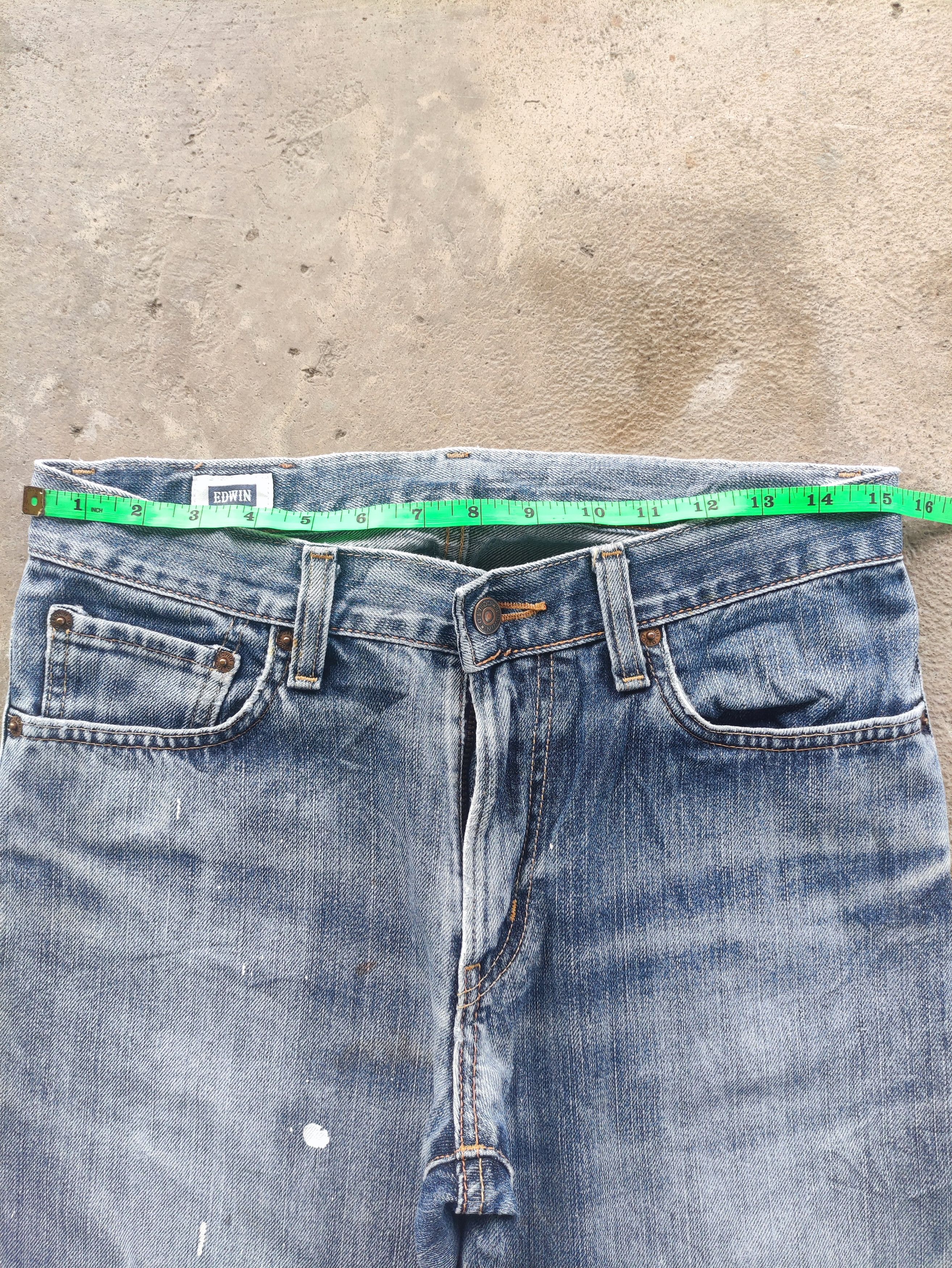 Edwin Vintage Edwin 403 Japan Distress Faded Denim Pants Size US 31 - 6 Thumbnail