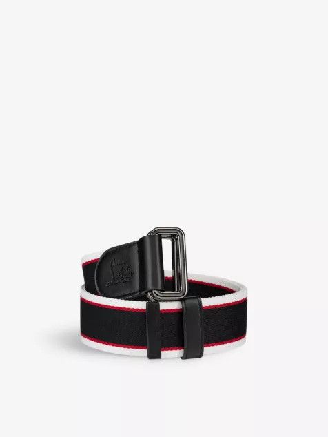 Christian Louboutin o1s1wg110125 Size: OS/Embellished Leather Belt in Black Size ONE SIZE - 1 Thumbnail