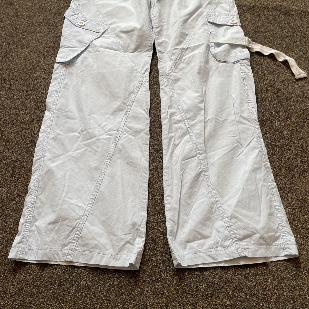 Vintage Vintage Y2K Baggy Cargo Pants Cream Workwear Skate Faded 32 Size 32" / US 10 / IT 46 - 5 Thumbnail