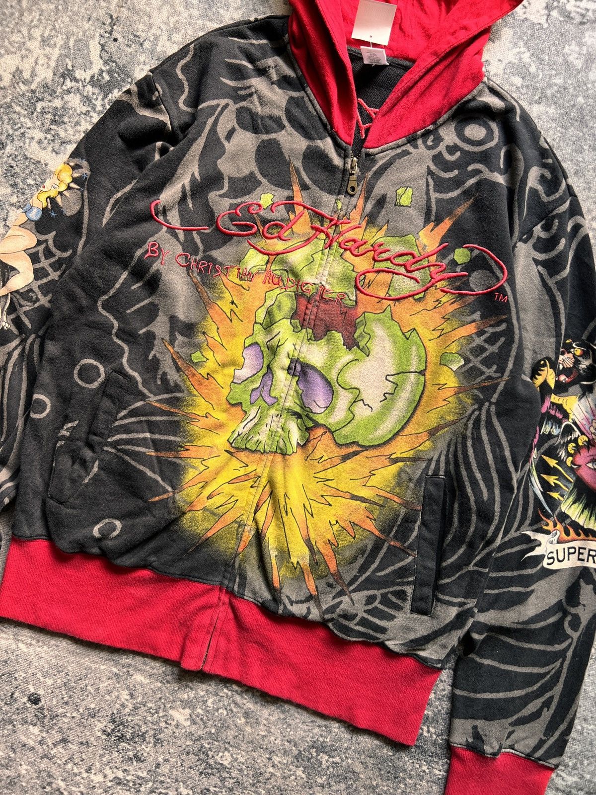 Ed Hardy Ed Hardy by Christian Audigier Hoodie Size US L / EU 52-54 / 3 - 3 Thumbnail
