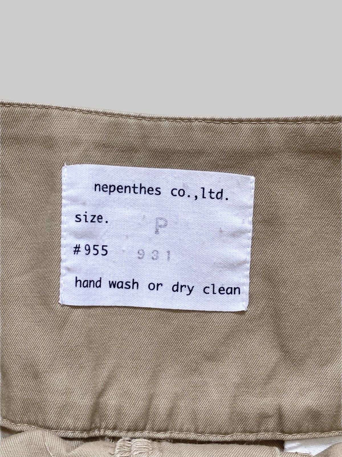 Nepenthes Nepenthes Khaki Tie-Waist Chino Trousers Size 32" / US 10 / IT 46 - 2 Thumbnail