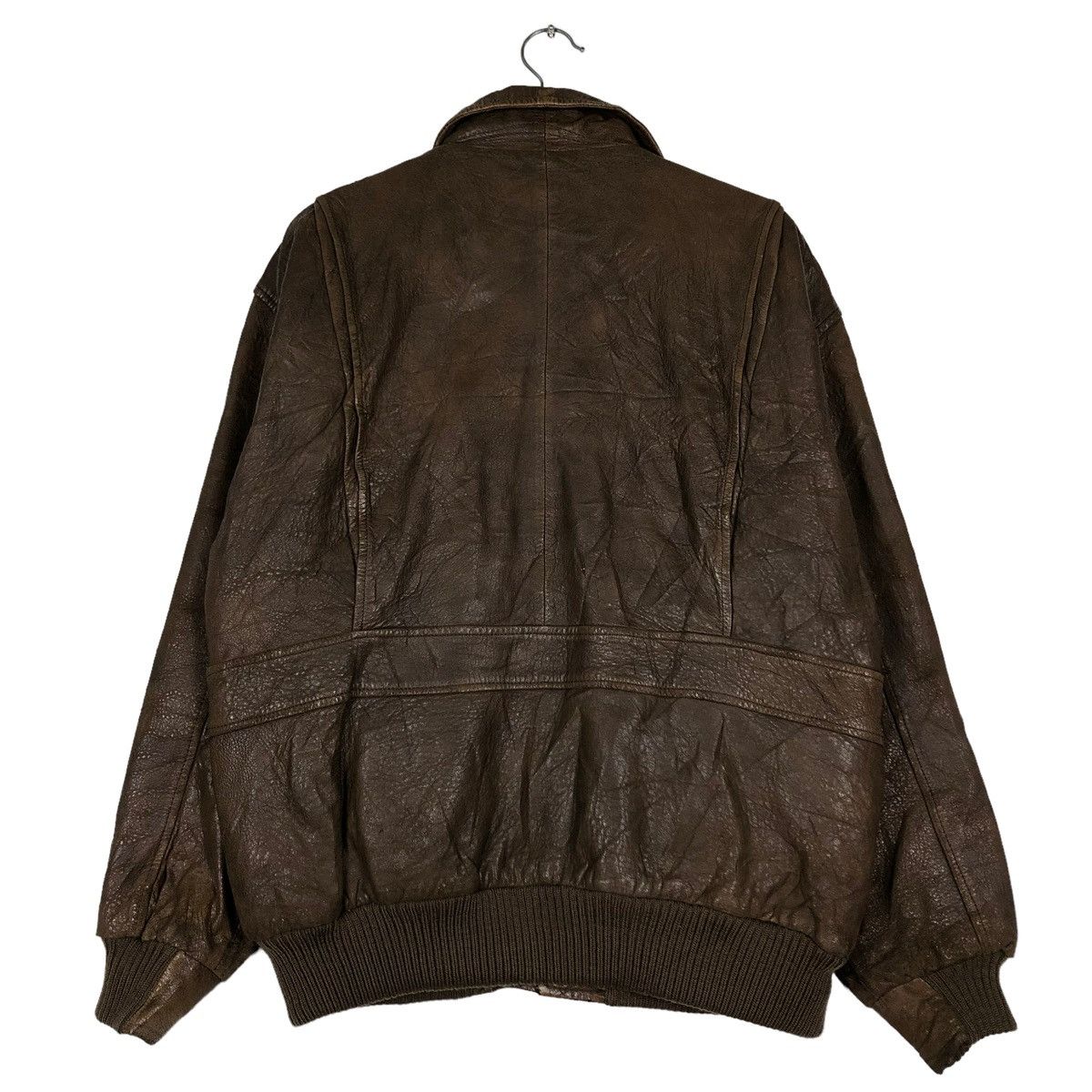 Japanese Brand 🔥VINTAGE FLY LEATHER JACKET MILITARY PIERRE BONEE USA Size US L / EU 52-54 / 3 - 8 Thumbnail
