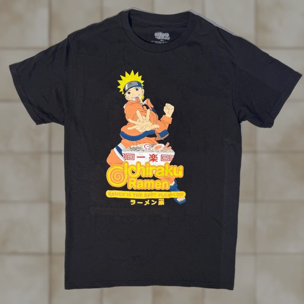 Vintage Naruto Ichiraku Ramen Shop Black Anime Graphic Tshirt - Small Size US S / EU 44-46 / 1 - 1 Thumbnail