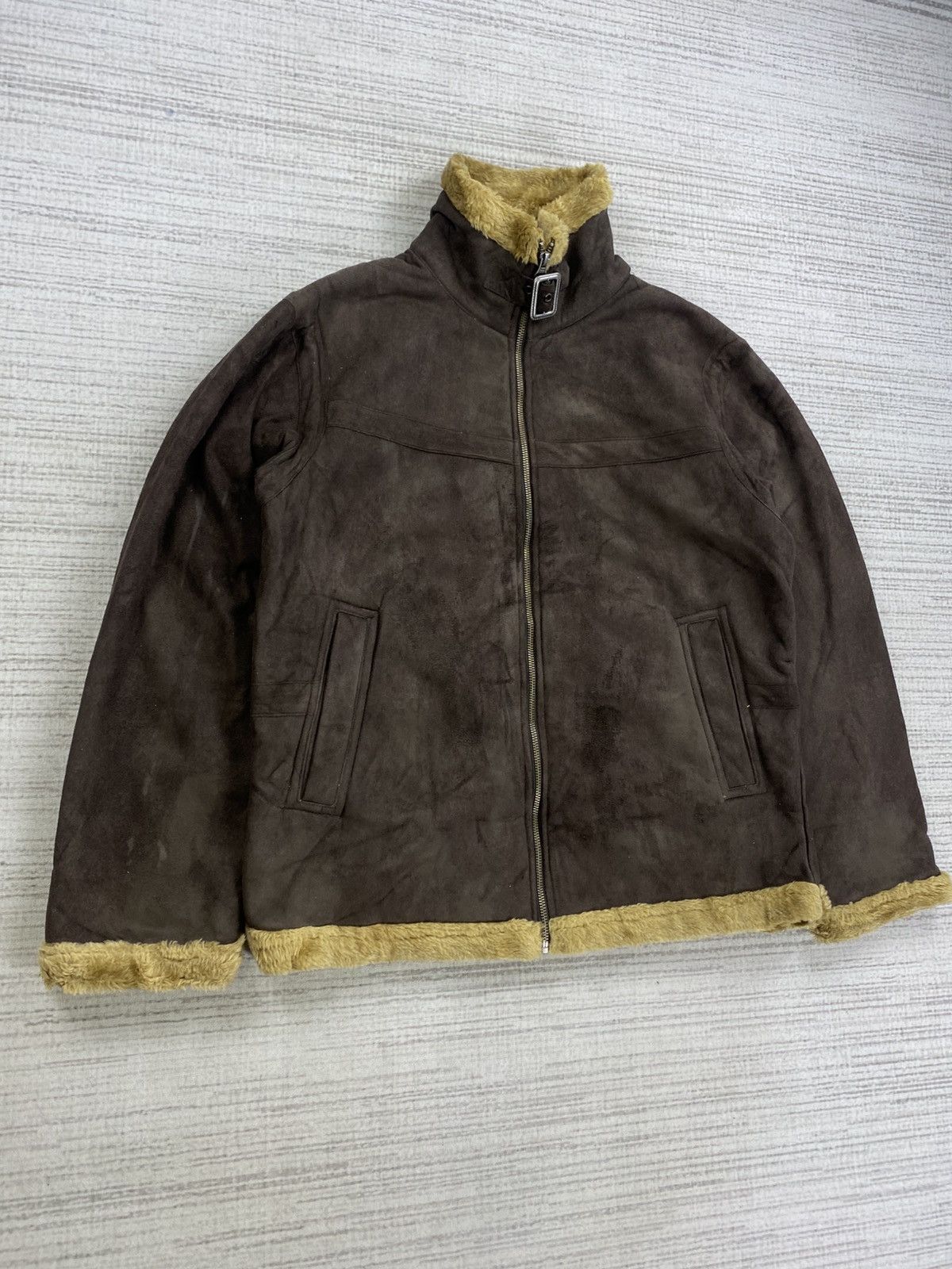 Vintage Bobson International Brown Sherpa Suede Leather Jacket Size US M / EU 48-50 / 2 - 3 Thumbnail