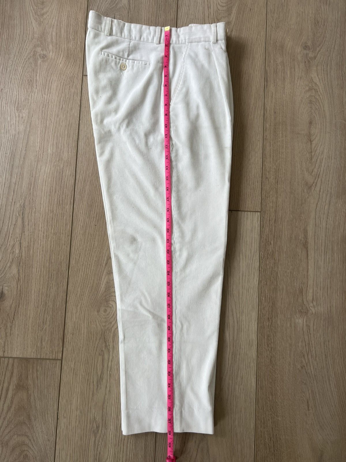 Editions M.R High Waist Pleated Corduroy Pants - White Size US 30 / EU 46 - 19 Thumbnail