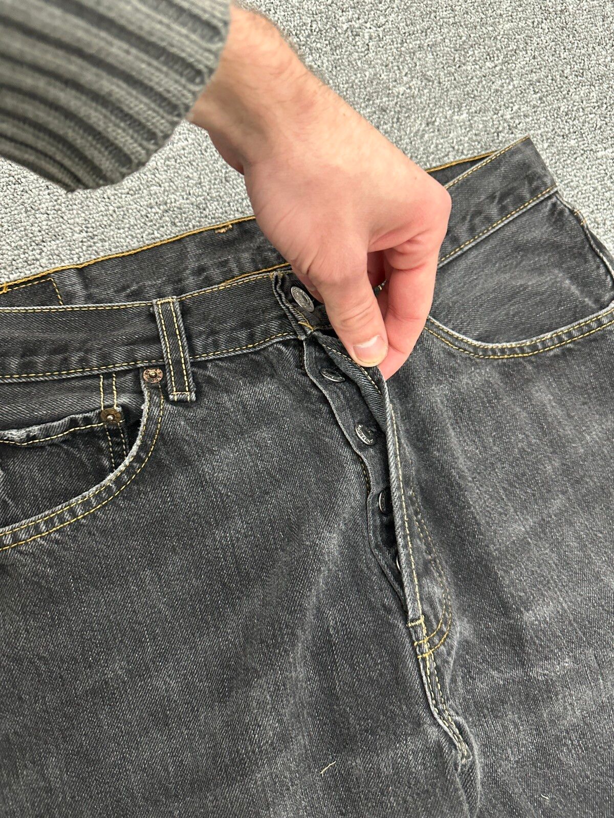 Vintage Vintage 501 Levi’s Faded Black Denim Pants Size US 32 / EU 48 - 10 Thumbnail