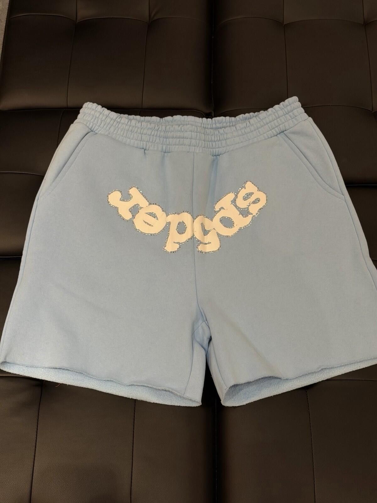 Sp5der Spider Worldwide Sp5der Sweat Shorts Blue VVS Size (XL) Size US 36 / EU 52 - 2 Thumbnail