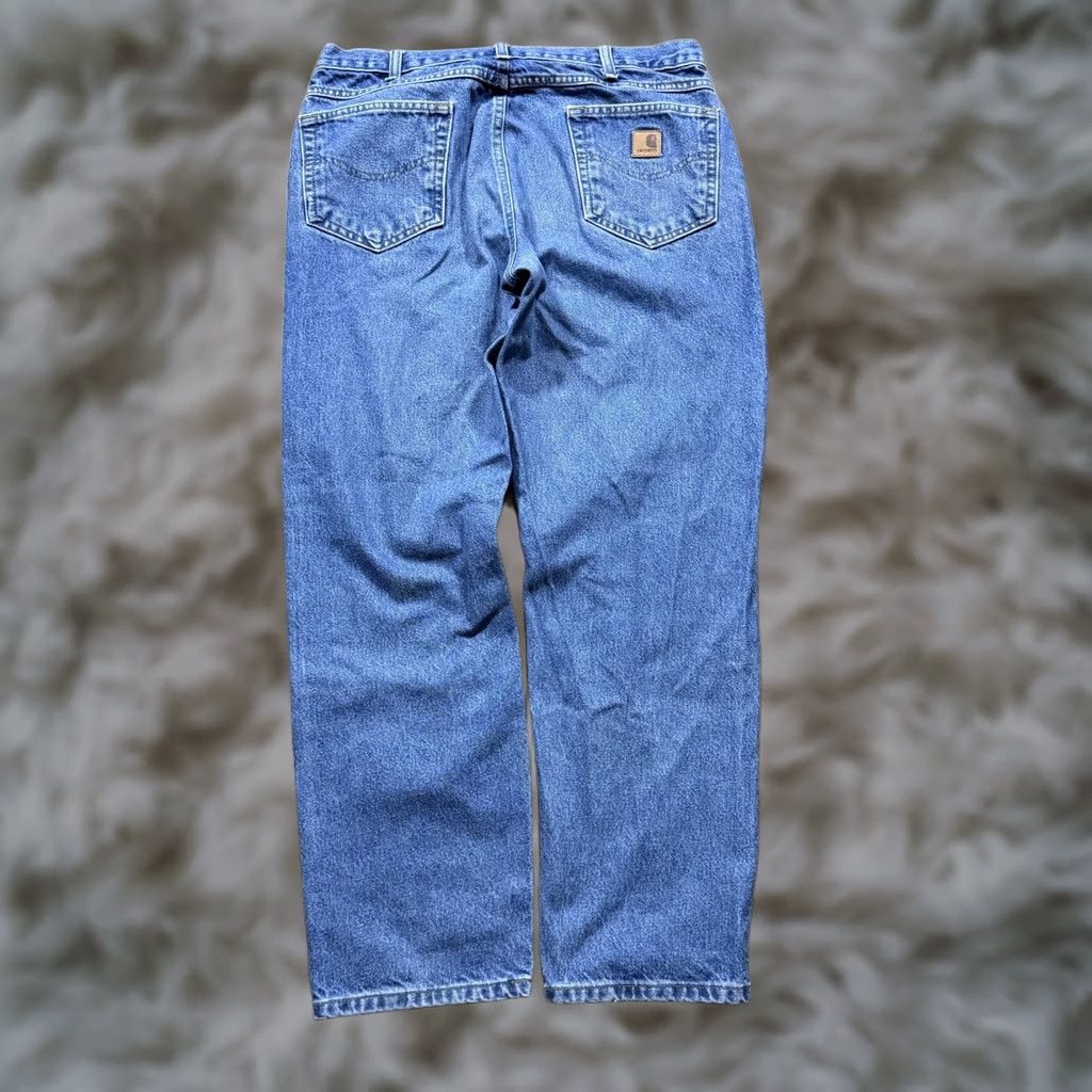 Carhartt Carhartt Jeans Relaxed Straight Blue Medium Wash Y2K Baggy Denim Workwear 36x30 Size US 36 / EU 52 - 1 Thumbnail
