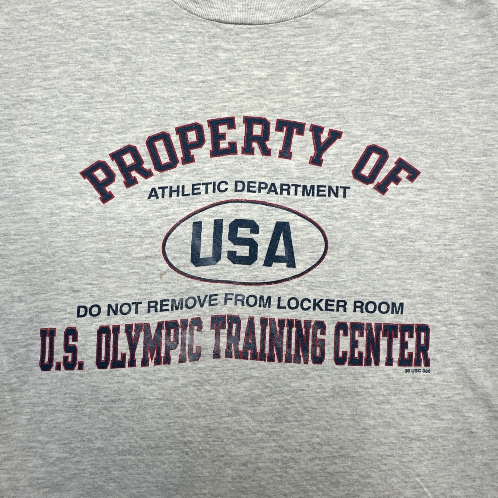 Champion VINTAGE Champion US Olympic Training Center Do Not Remove Chula Vista Long Sleeve Graphic Print Crew Neck Cotton Knit Gray M Men 90s Sports USA Shirt Size US M / EU 48-50 / 2 - 2 Thumbnail