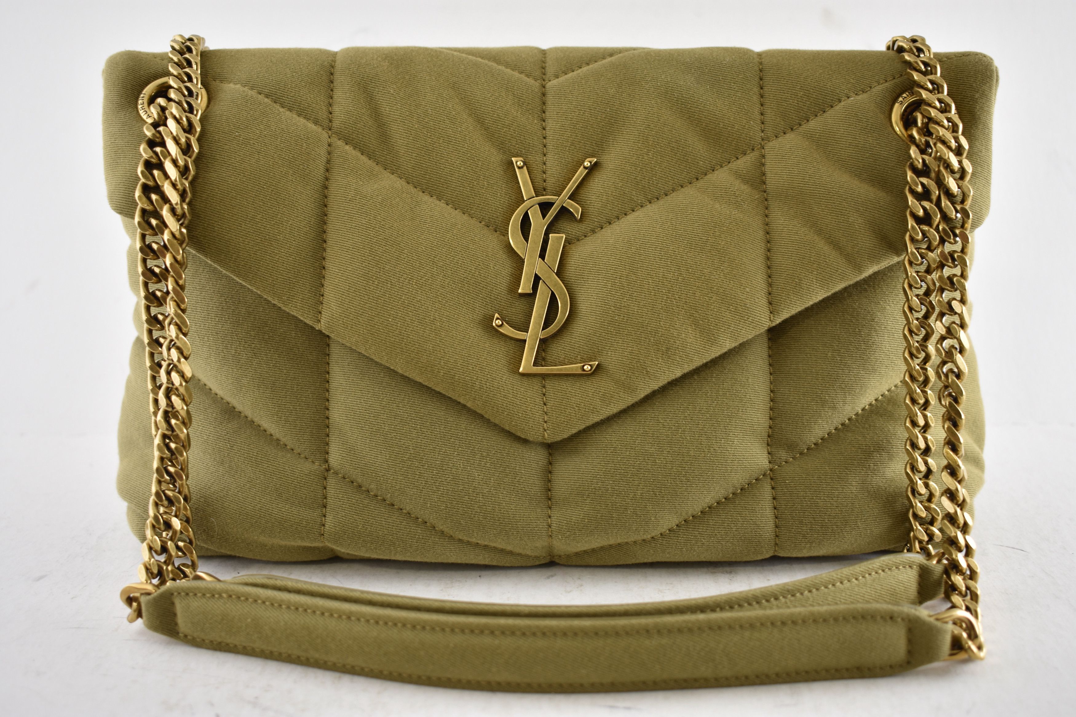 Saint Laurent Paris Saint Laurent Small Puffer Chain Fir Gold YSL Crossbody Bag Size ONE SIZE - 10 Thumbnail