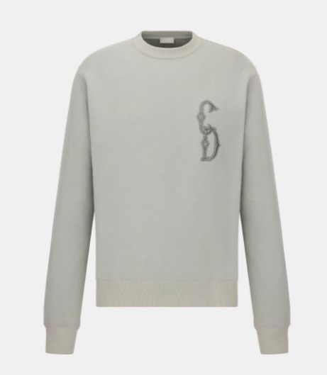 Dior o1w1db10924 Interlaced Regular-Fit Sweatshirt in Grey Size US M / EU 48-50 / 2 - 1 Thumbnail