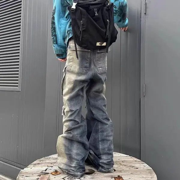 Japanese Brand × Jean Retro street gradient straight wide leg jeans Size US 32 / EU 48 - 3 Thumbnail