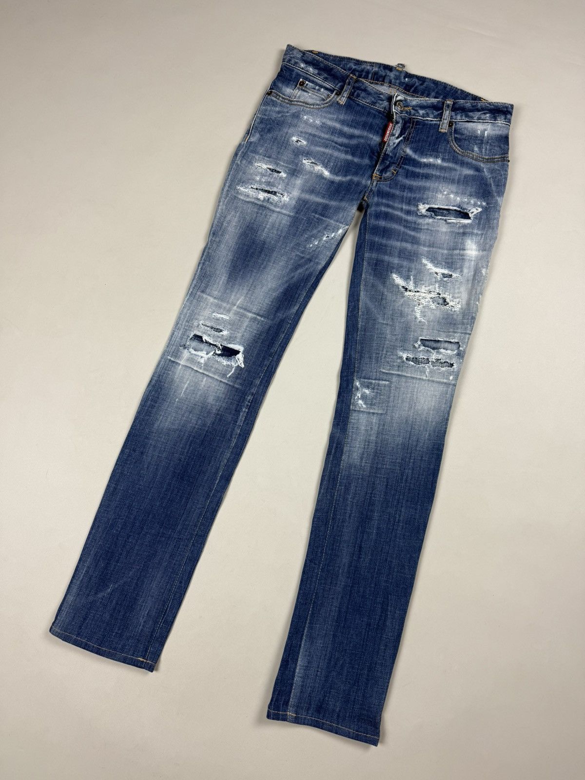 Dsquared2 Dsquared2 Medium Waist Flare Jean Distressed Denim Jeans Size 27" / US 4 / IT 40 - 4 Thumbnail