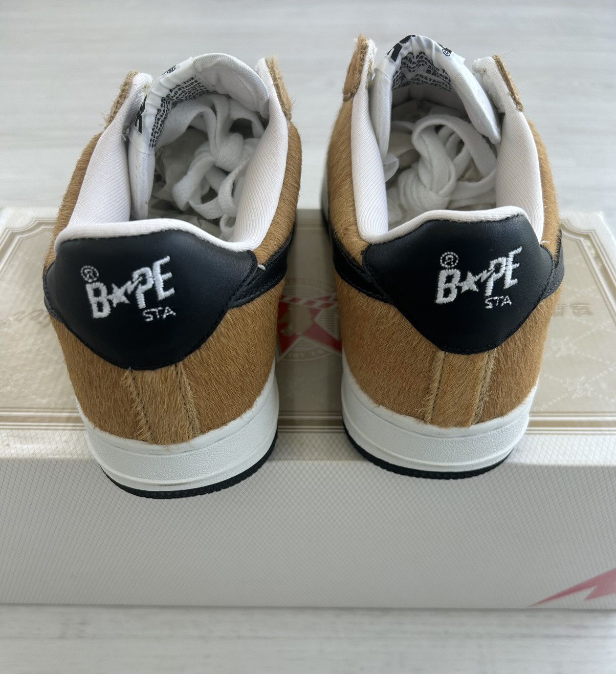 Bape VERY RARE OG 2003 A BATHING APE PONY HAIR BAPESTA Size US 9.5 / EU 42-43 - 5 Thumbnail