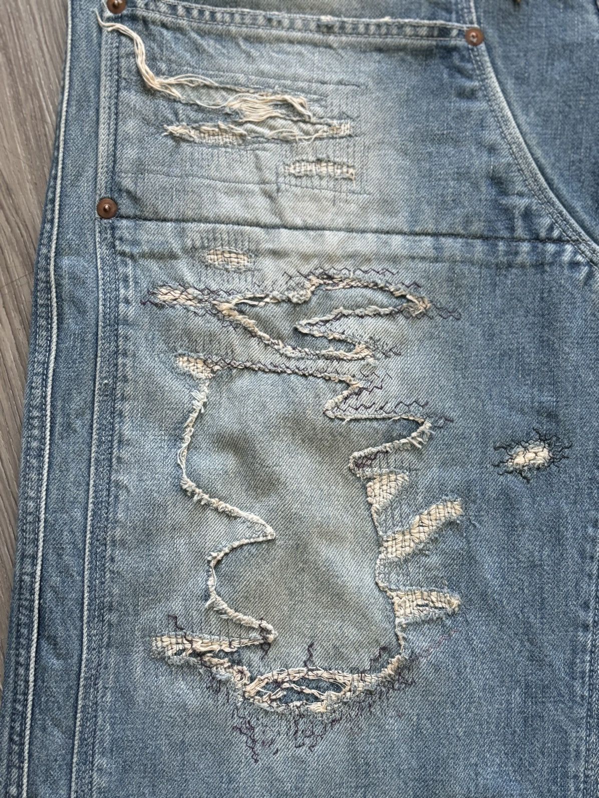 Kapital Kapital Kountry Working Class Distressed Patchwork Denim Size US 30 / EU 46 - 4 Thumbnail