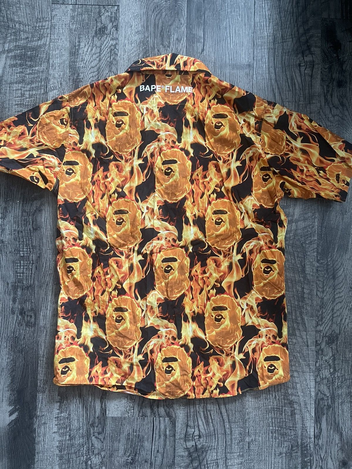 Bape Bape Flame Open Collar Shirt Size US M / EU 48-50 / 2 - 2 Thumbnail