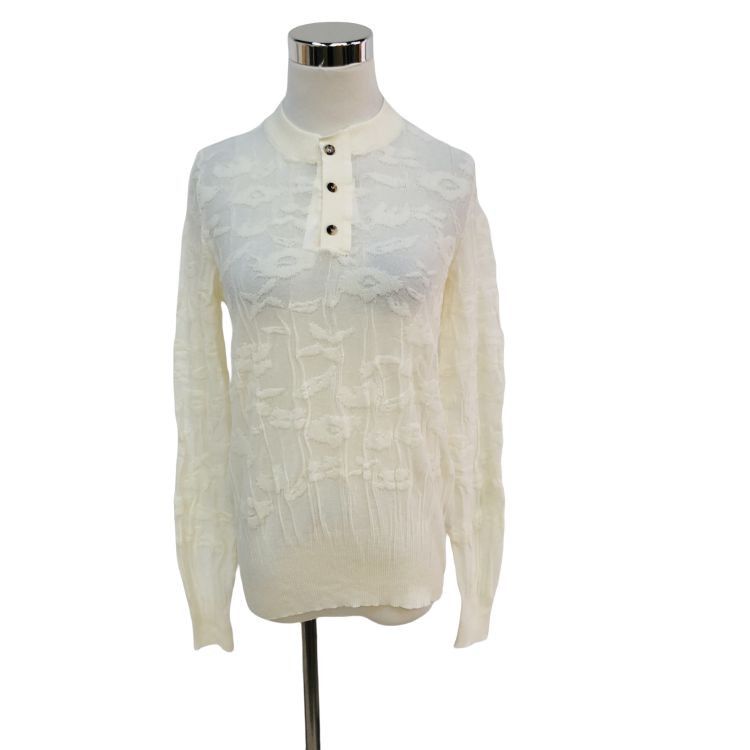 Bottega Veneta Bottega Veneta Textured Knit Polo Size M Size US M / EU 48-50 / 2 - 1 Thumbnail