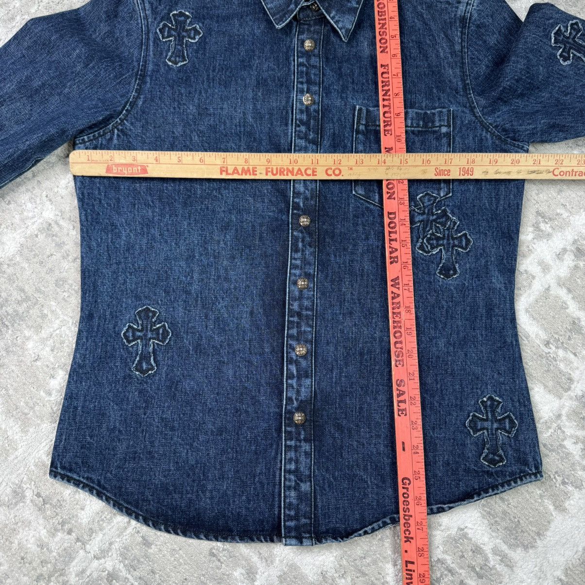 Chrome Hearts Cutout cross patch denim button up shirt Size US M / EU 48-50 / 2 - 15 Thumbnail