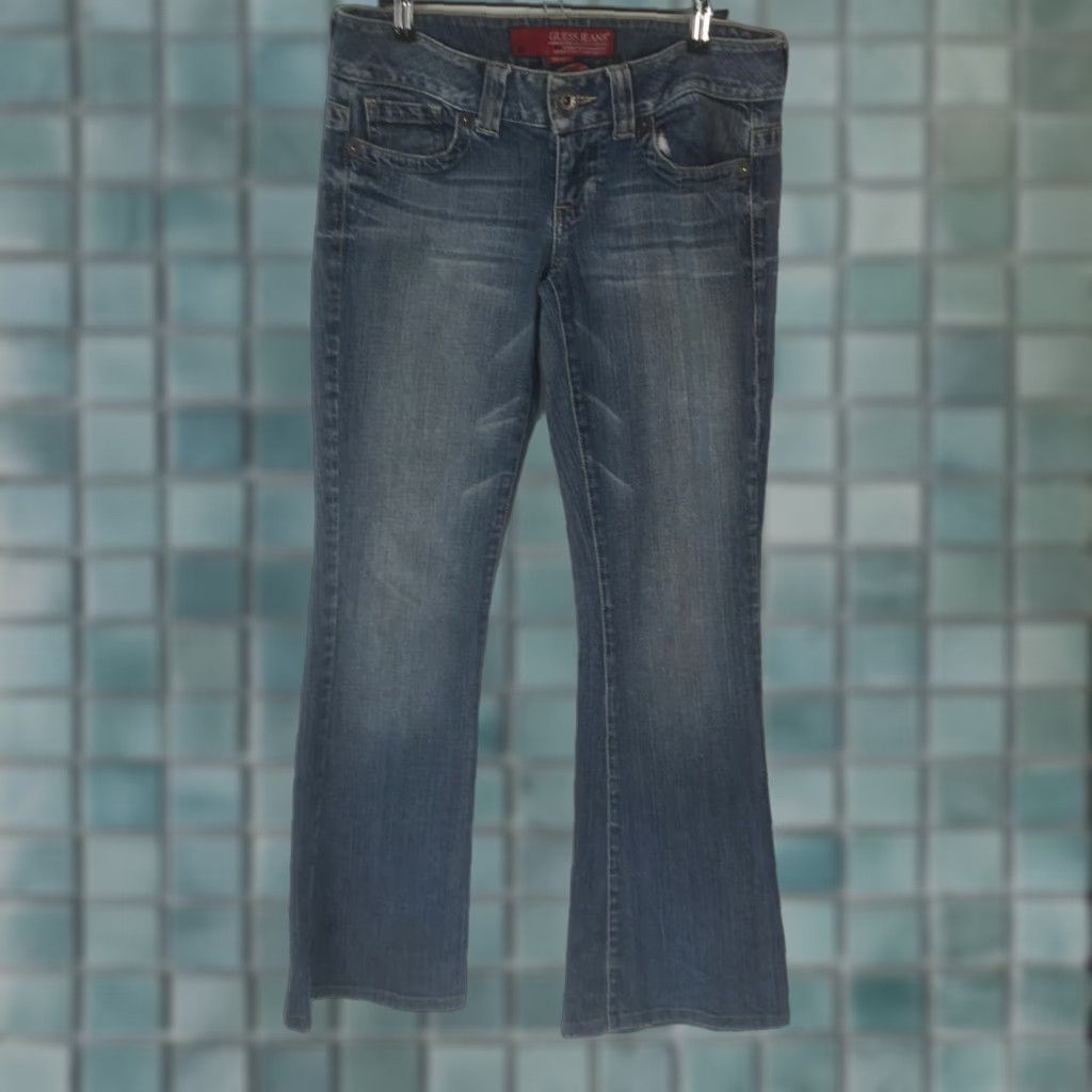 Guess Guess Womens Straight Jeans Blue Denim Size 27 Superior Fit Casual Stretch 5-Pocket Design Size 27" / US 4 / IT 40 - 1 Thumbnail