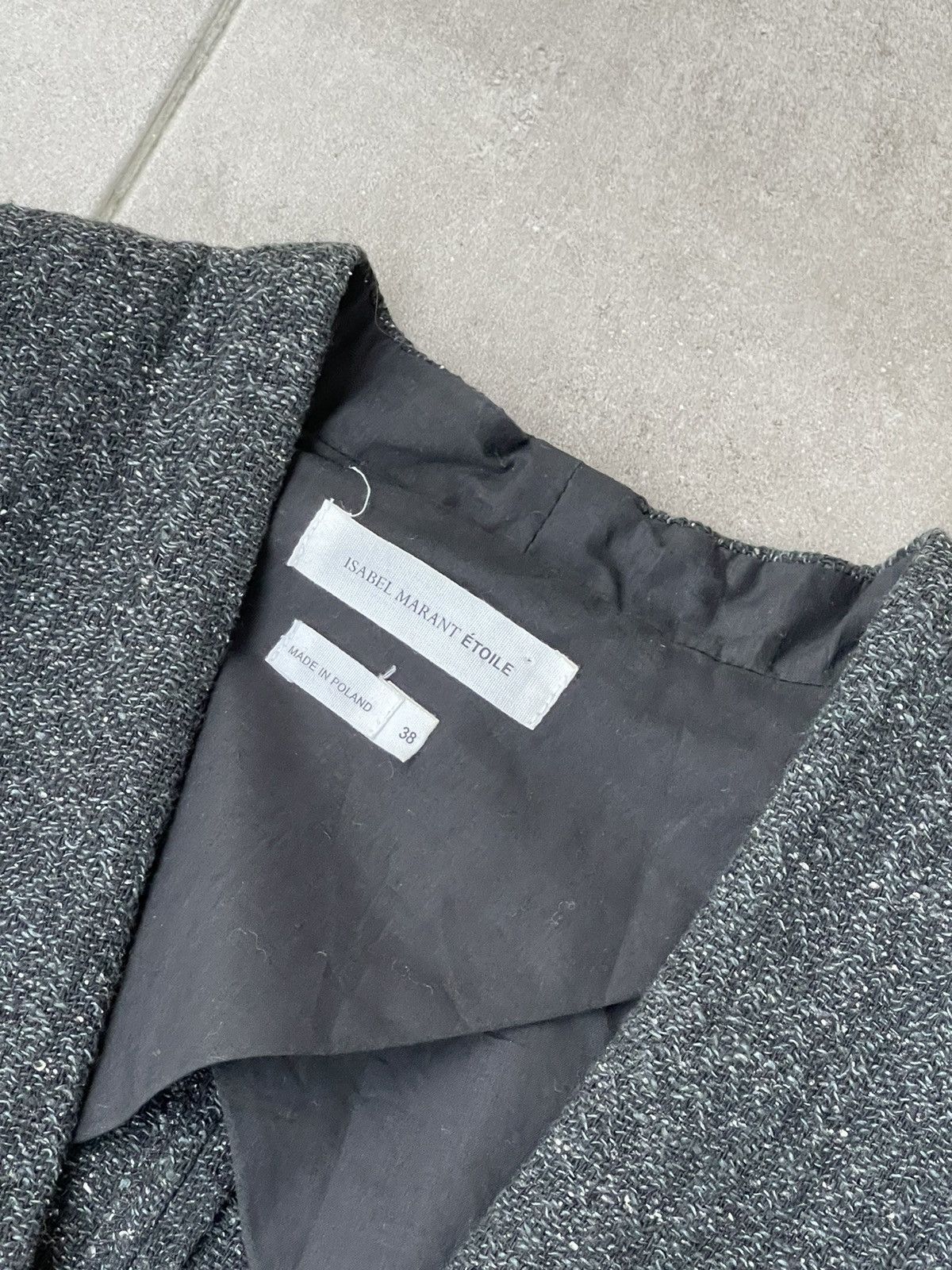 Isabel Marant Isabel Marant Etoile Dark Grey Silk Wool Blazer Jacket Size XS / US 0-2 / IT 36-38 - 11 Thumbnail