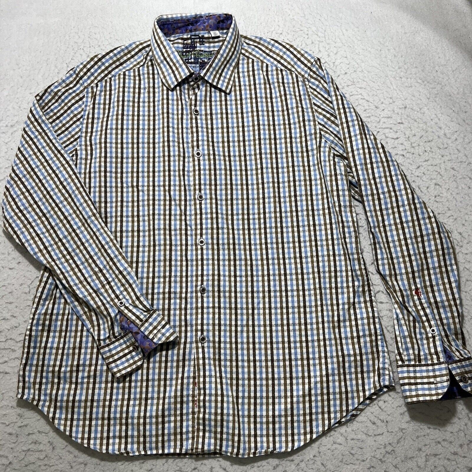 Robert Graham Robert Graham Classic Fit Button Down Shirt Blue Striped Size US XL / EU 56 / 4 - 1 Thumbnail