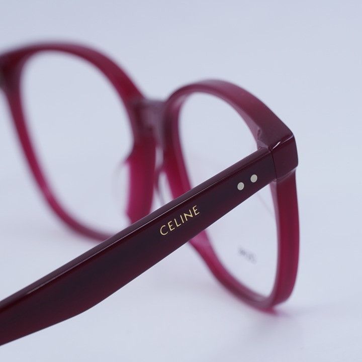 Celine Celine CL50099I 069 Eyeglasses Burgundy 55mm Square Frame Size ONE SIZE - 9 Thumbnail