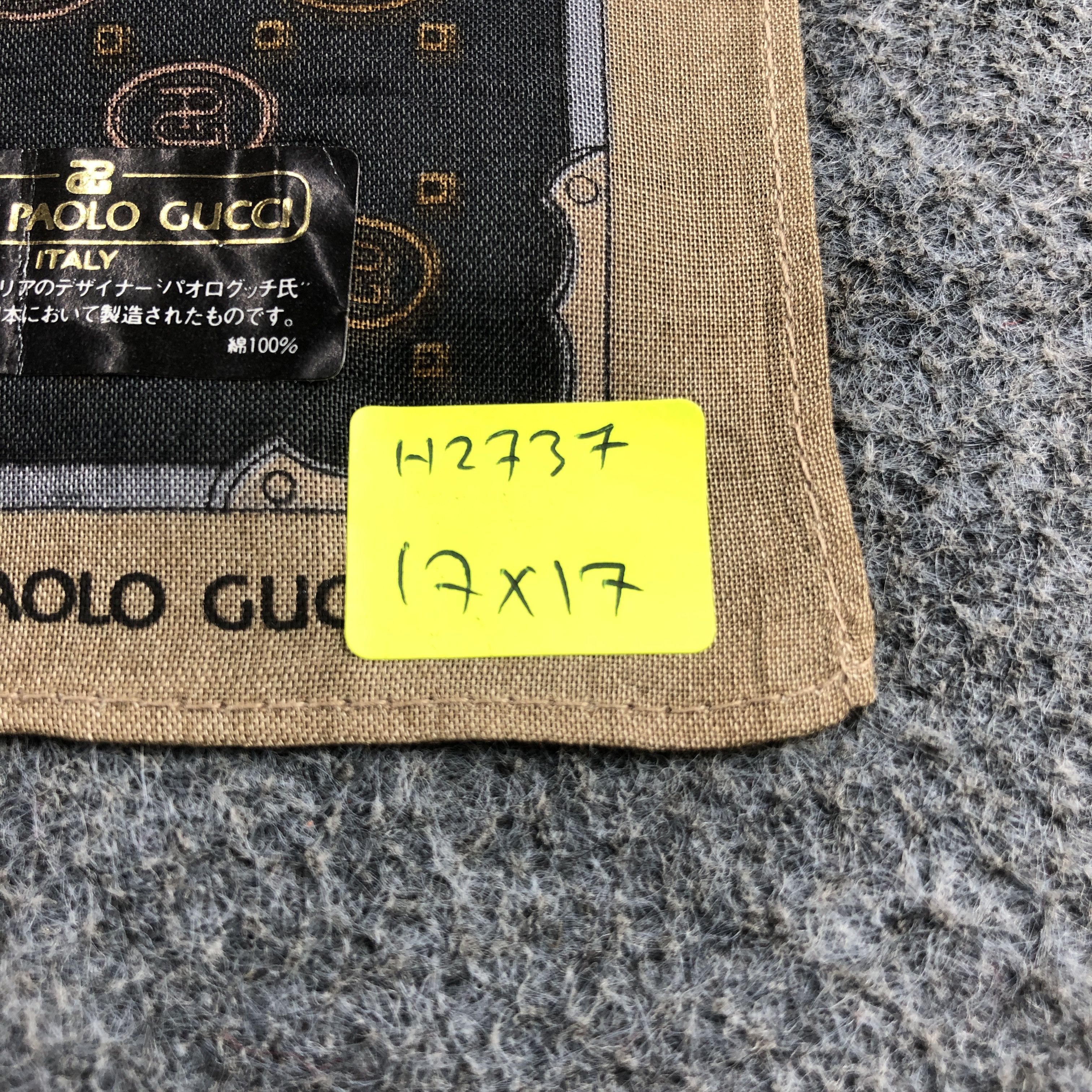 Paolo Gucci × Vintage PG by Paolo Gucci Handkerchief Neckerchief Bandana H2737 Size ONE SIZE - 5 Thumbnail