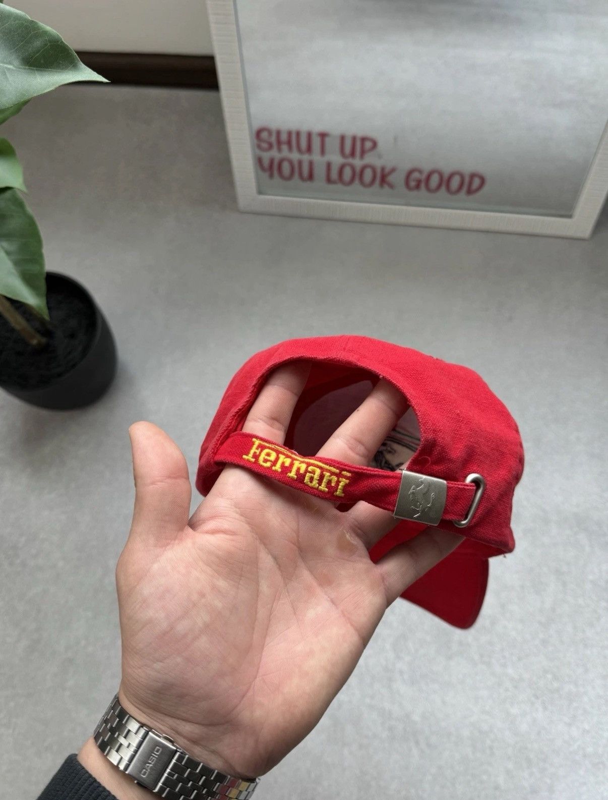Ferrari Vintage Ferrari 90s Official Product Big Logo Racing Red Cap Size ONE SIZE - 4 Thumbnail