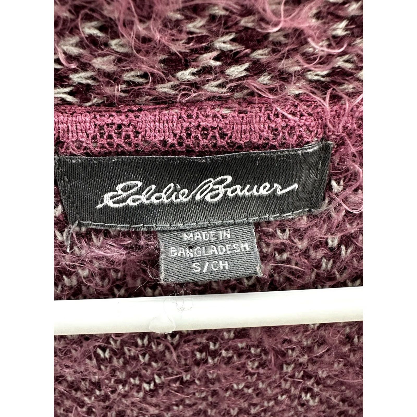 Eddie Bauer Eddie Bauer Womens Cardigan Small Purple Long Sleeve Open Front Fuzzy Sweater Size S / US 4 / IT 40 - 5 Thumbnail