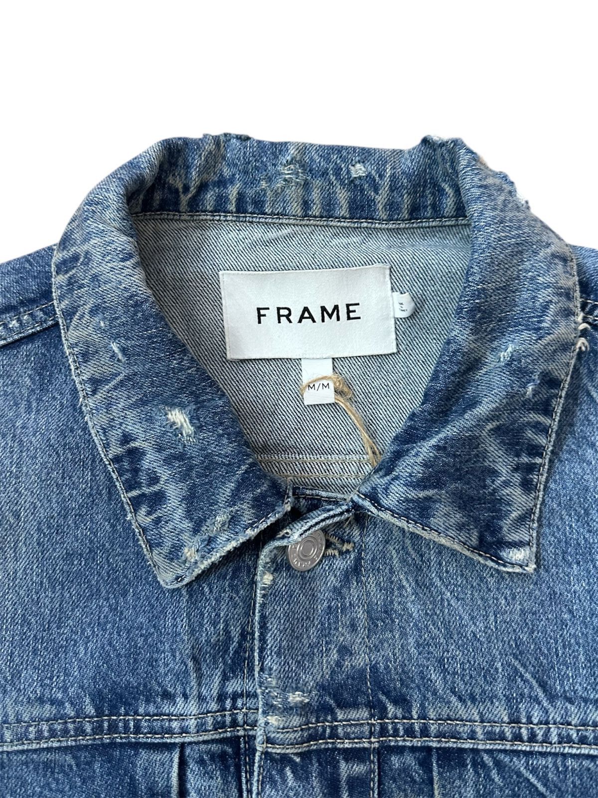 Frame CC000013 Frame Distressed Denim Trucker Jacket in Blue Size US M / EU 48-50 / 2 - 6 Thumbnail