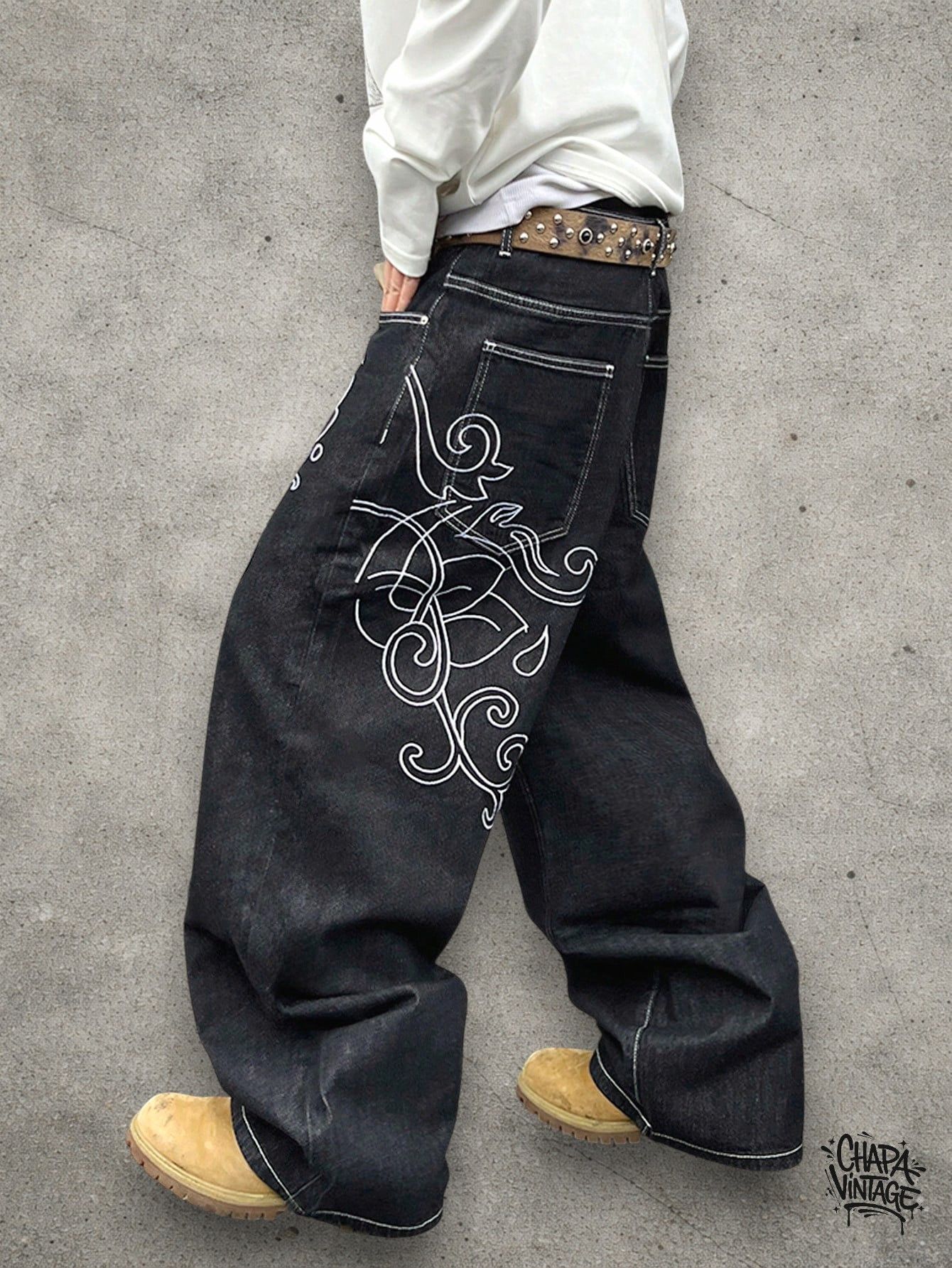 Japanese Brand Baggy graphic jeans Size US 32 / EU 48 - 1 Thumbnail