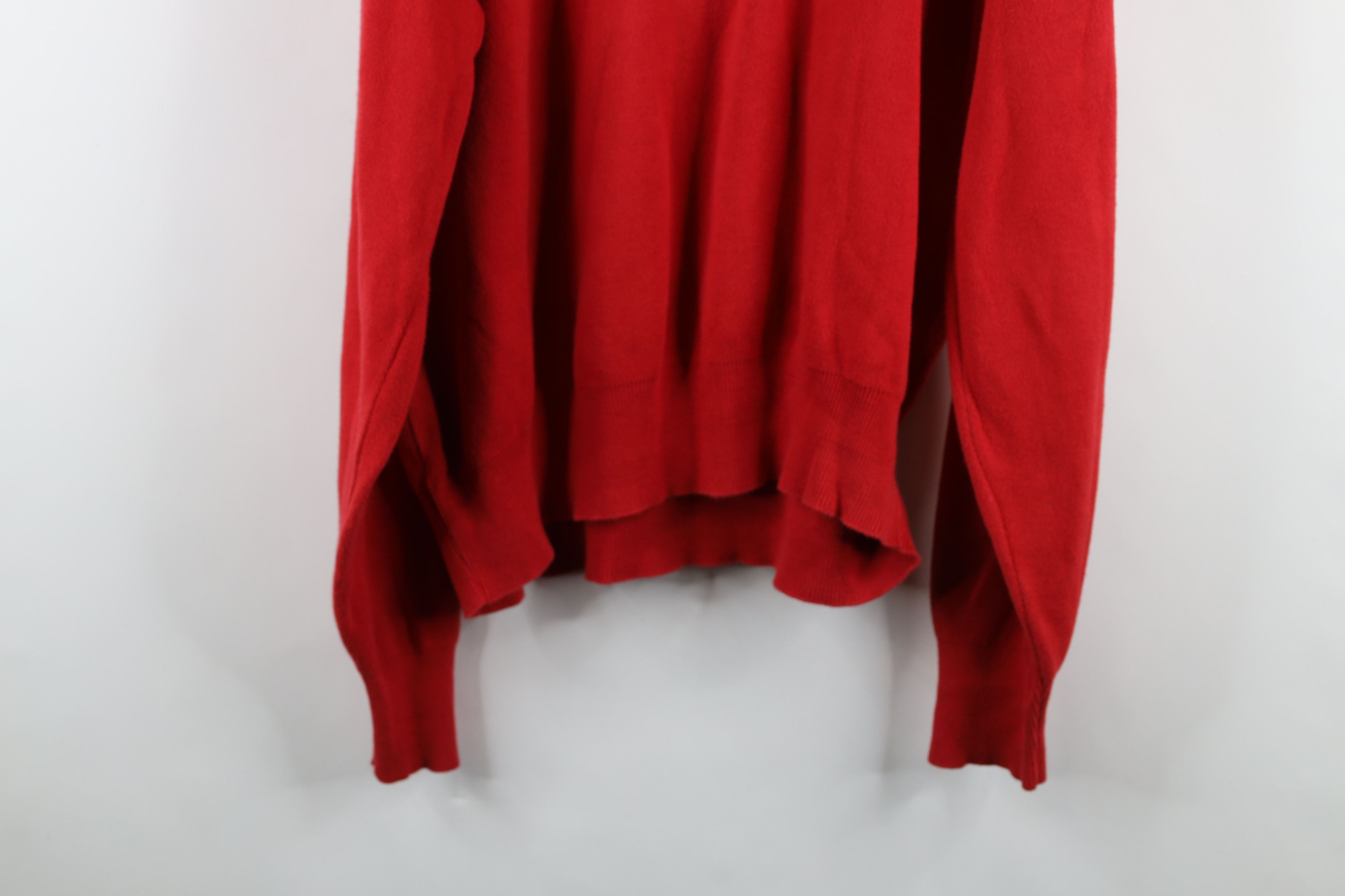 Vintage Vintage 90s Streetwear Blank Cotton Knit Sweater Red USA Size US XL / EU 56 / 4 - 11 Thumbnail